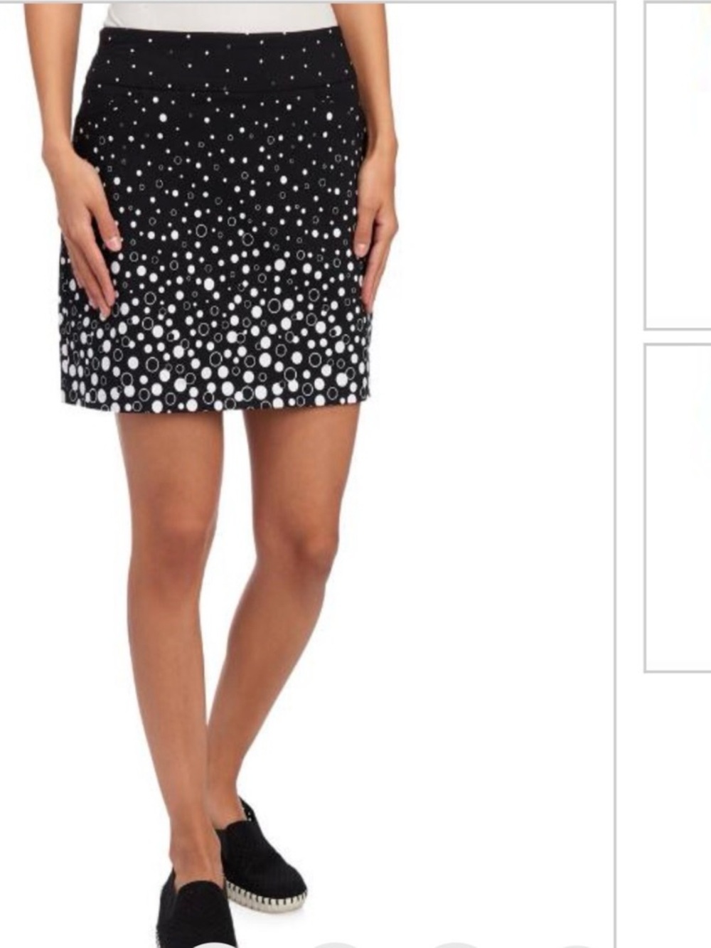 Attyre Black Skort with White Bubble Dot Gradient